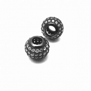Kraal black Zirkonia 9x11mm 